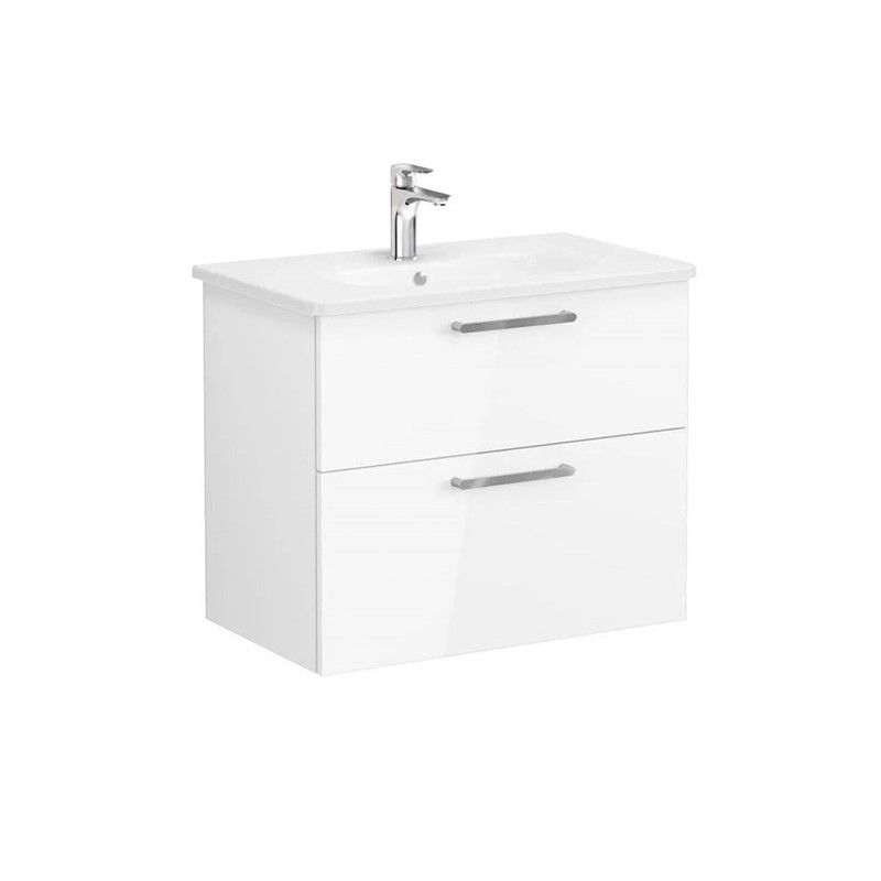 Vitra Root Base cabinet with round sink and two drawers 80cm - White #354925
