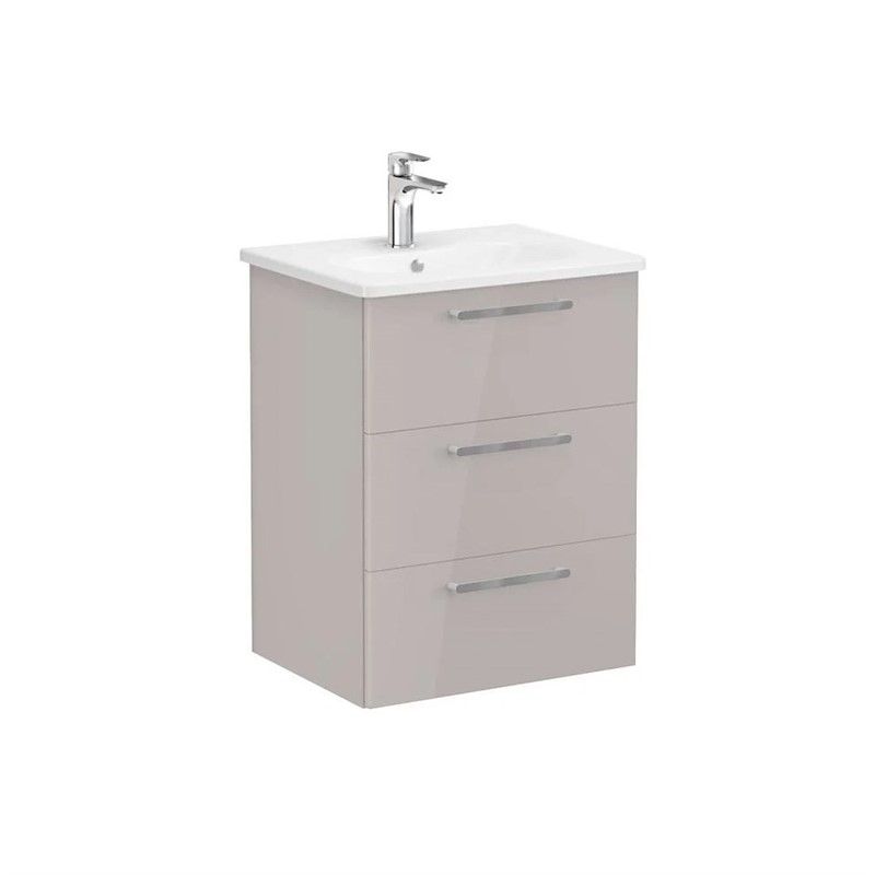 Vitra Root Cabinet with round sink and three drawers 60cm - Beige #354988