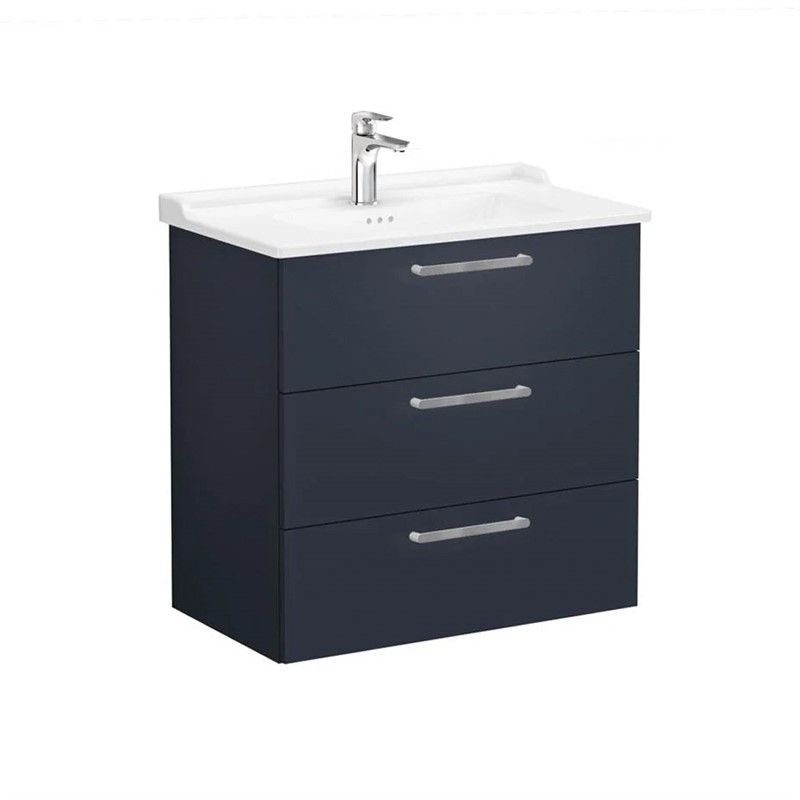 Vitra Root Base cabinet with sink 80 cm - Dark blue mat #355031