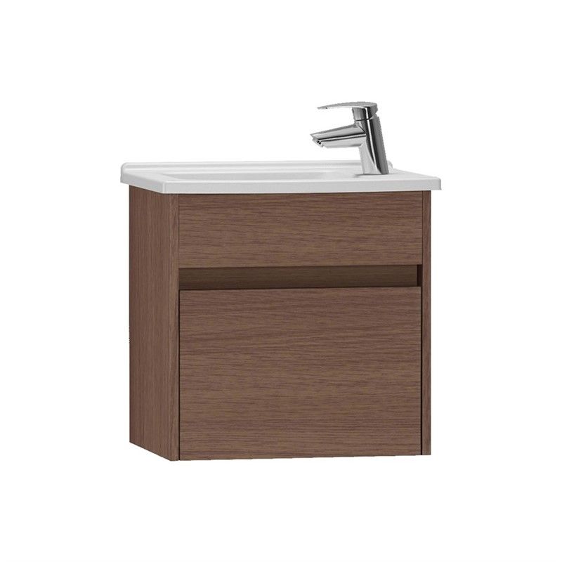 VitrA S50+ Washbasin Base Cabinet - Dark Oak #339137