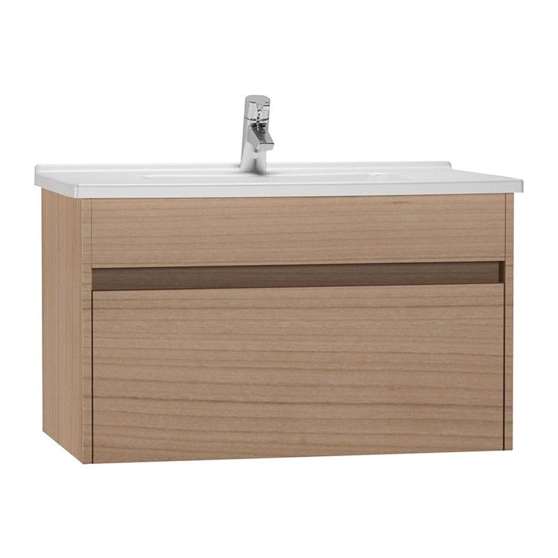 VitrA S50+ Base cabinet for sink with drawer 80cm - Gold Cherry #339145