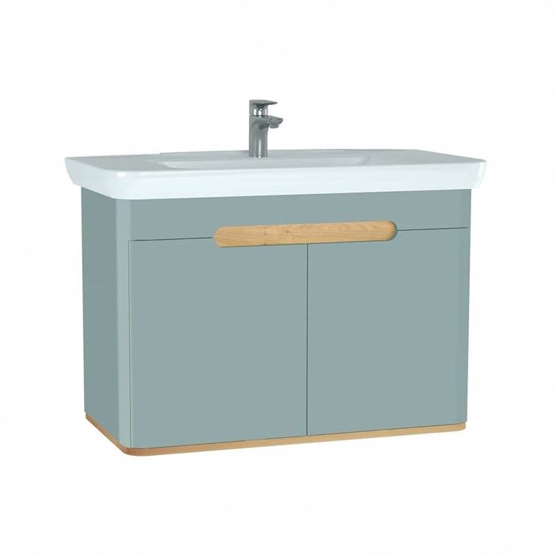 VitrA Sento Bathroom Base Cabinet 100cm - Matte Green #345118
