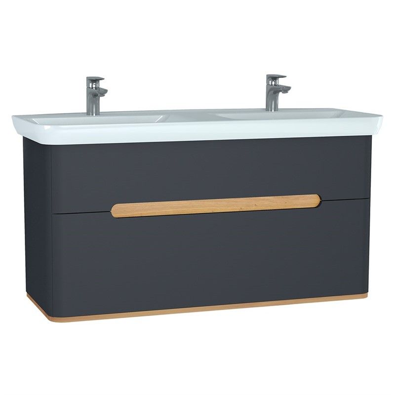 VitrA Sento Bathroom cabinet 130 cm - Anthracite #339070