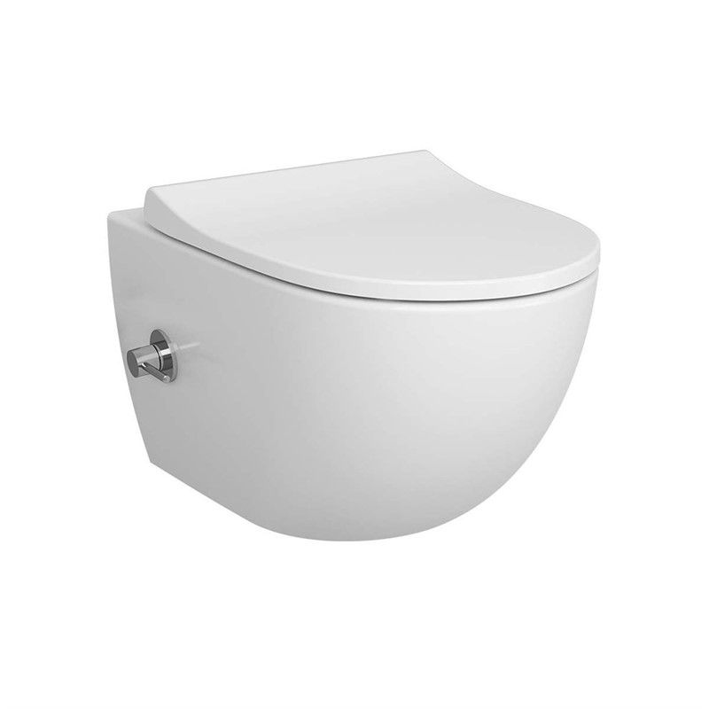 VitrA Sento Wall Mounted Toilet with Built-in Bidet Faucet 54cm - White #341204