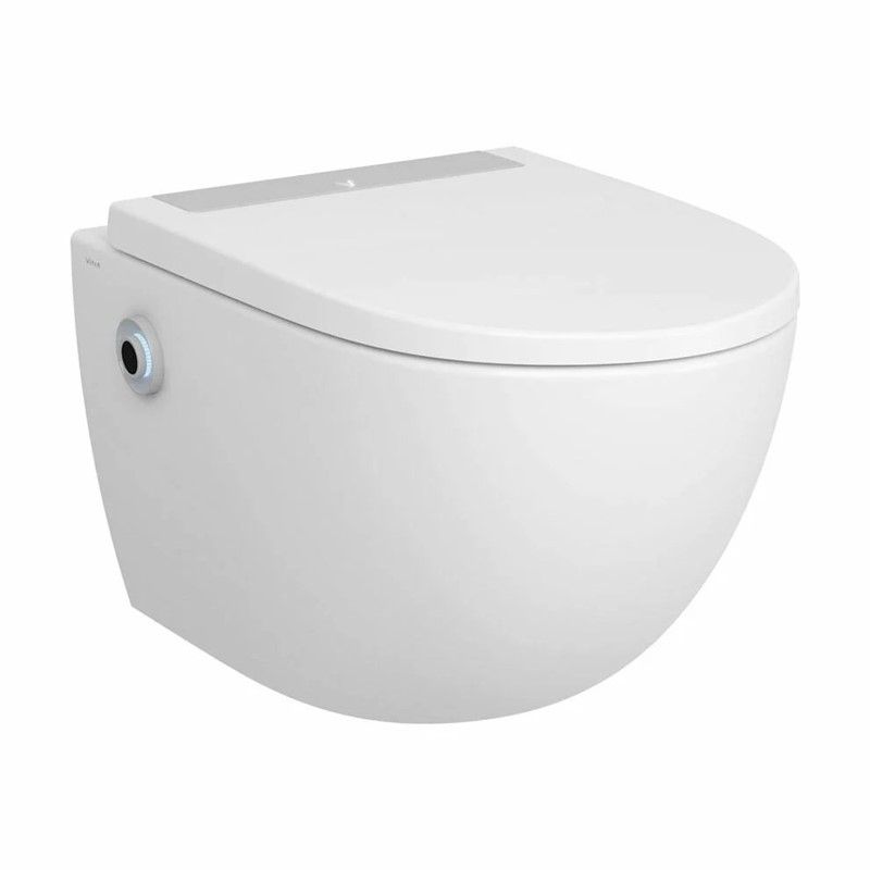 VitrA Sento Toilet Seat Set with Touchless Built-in Bidet Spout 54cm - White #345044