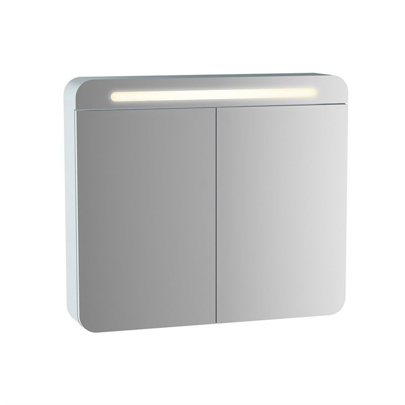 VitrA Sento Cabinet with LED mirror 80cm - White #339099