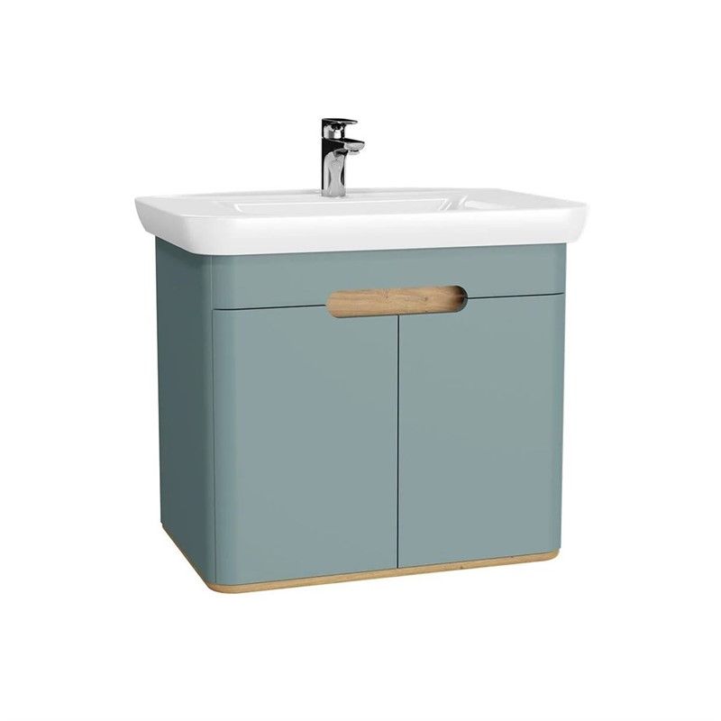 VitrA Sento Bathroom Cabinet 80cm - Matte Green #353455