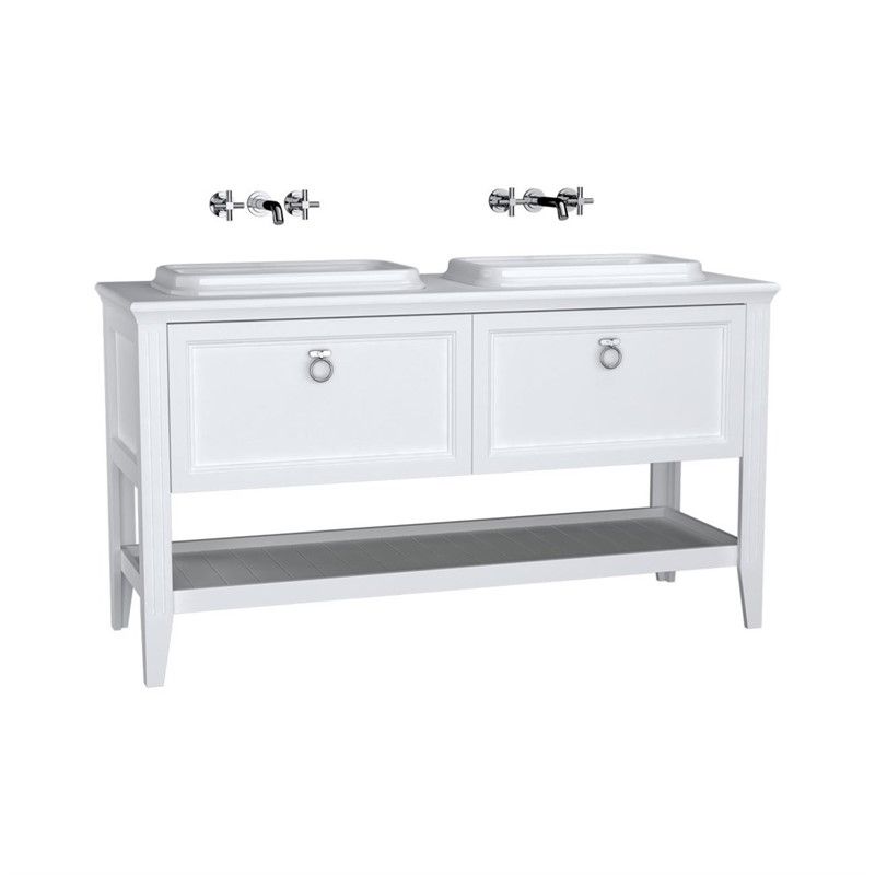 VitrA Valarte Double cabinet with 2 sinks 150 cm - Matt white #353329