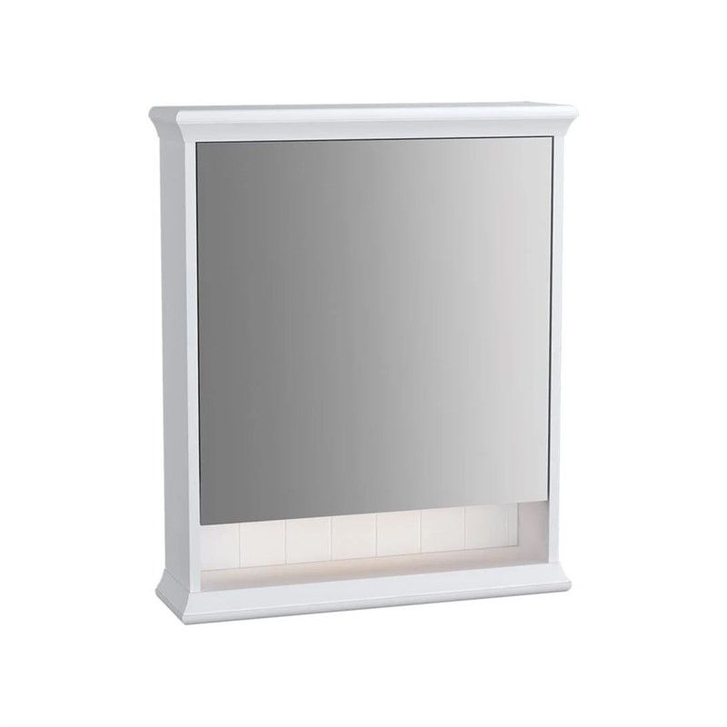 VitrA Valarte Left Opening Cupboard Mirror 65 cm - Matt White #353343