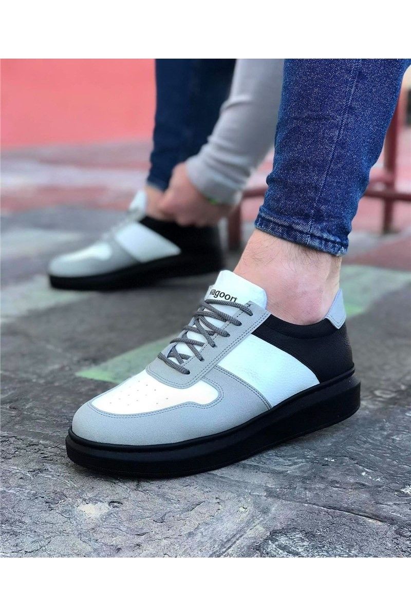 Men's casual shoes WG011 - White with black # 317021