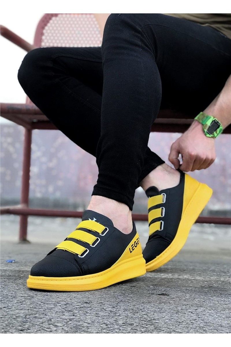 Svakodnijevne muške cipele WG029 - Crna sa žutom # 317181