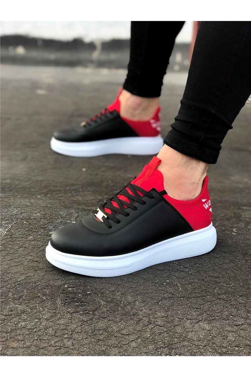 Men's Casual Shoes WG030 - Black with Red #330773