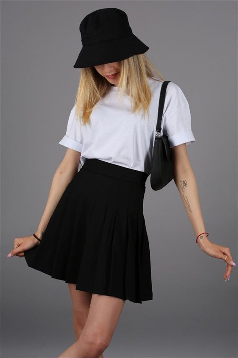 Women's pleated skirt MG1484 - Black #330511
