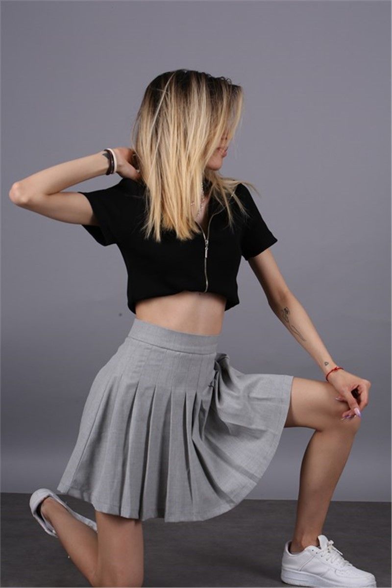 Women's pleated skirt MG1484 - Gray #330509