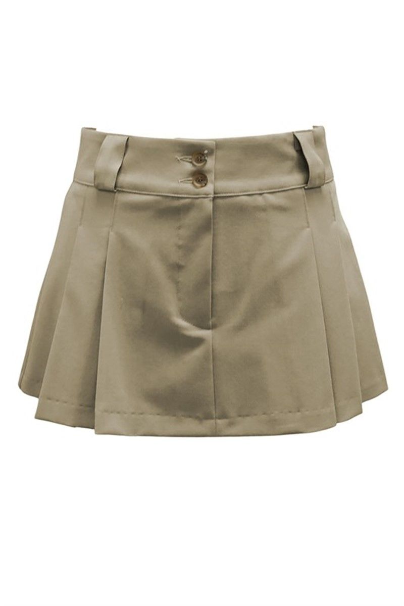 Women's pleated skirt - Dark beige #328747
