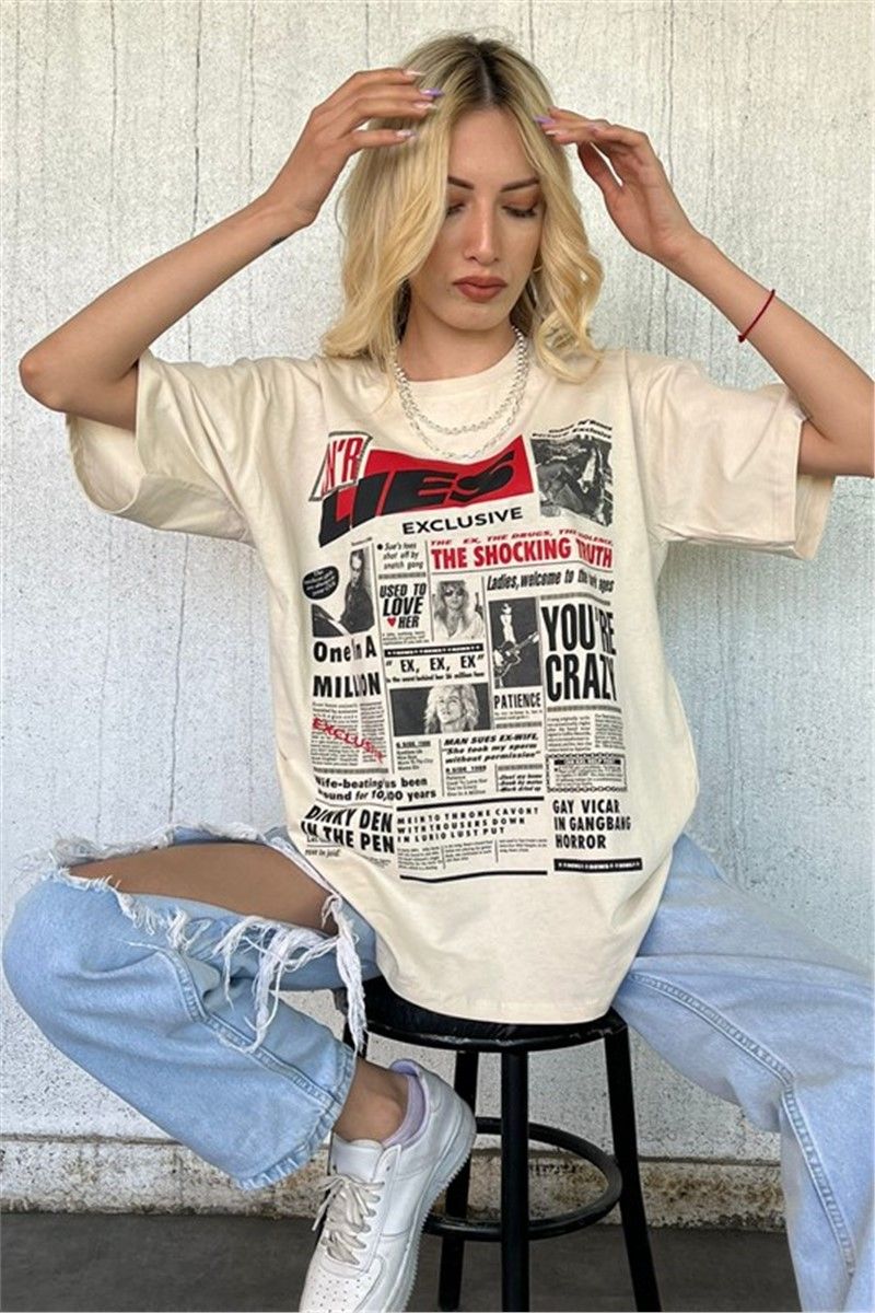 Women's T-shirt MG1506 - Beige #331823
