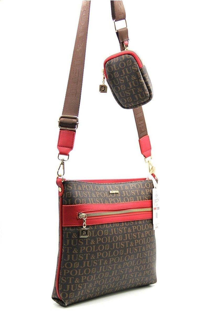 Women's Handbag - Brown, Red #2021083243