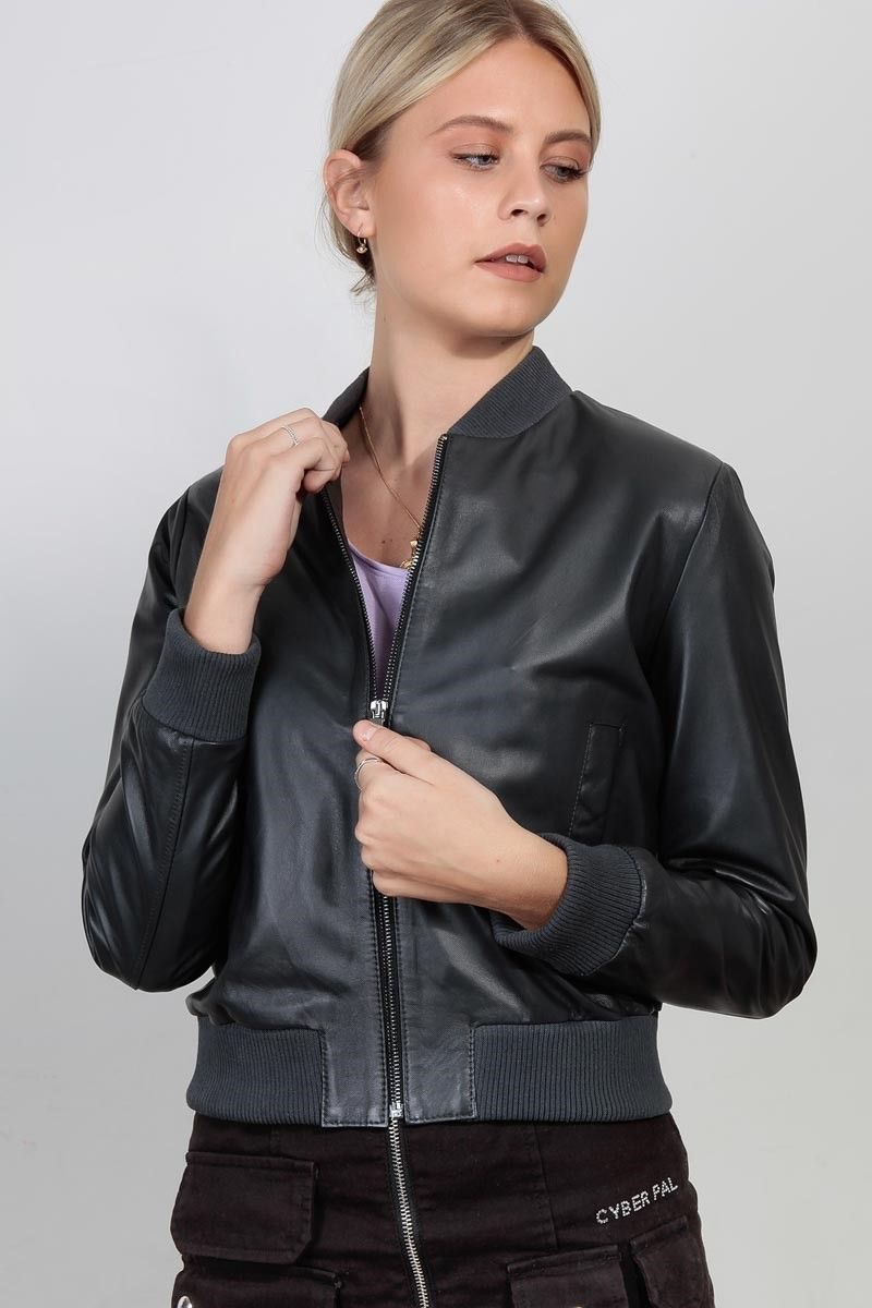 Leonardo Women's Real Leather Jacket - Black #266664