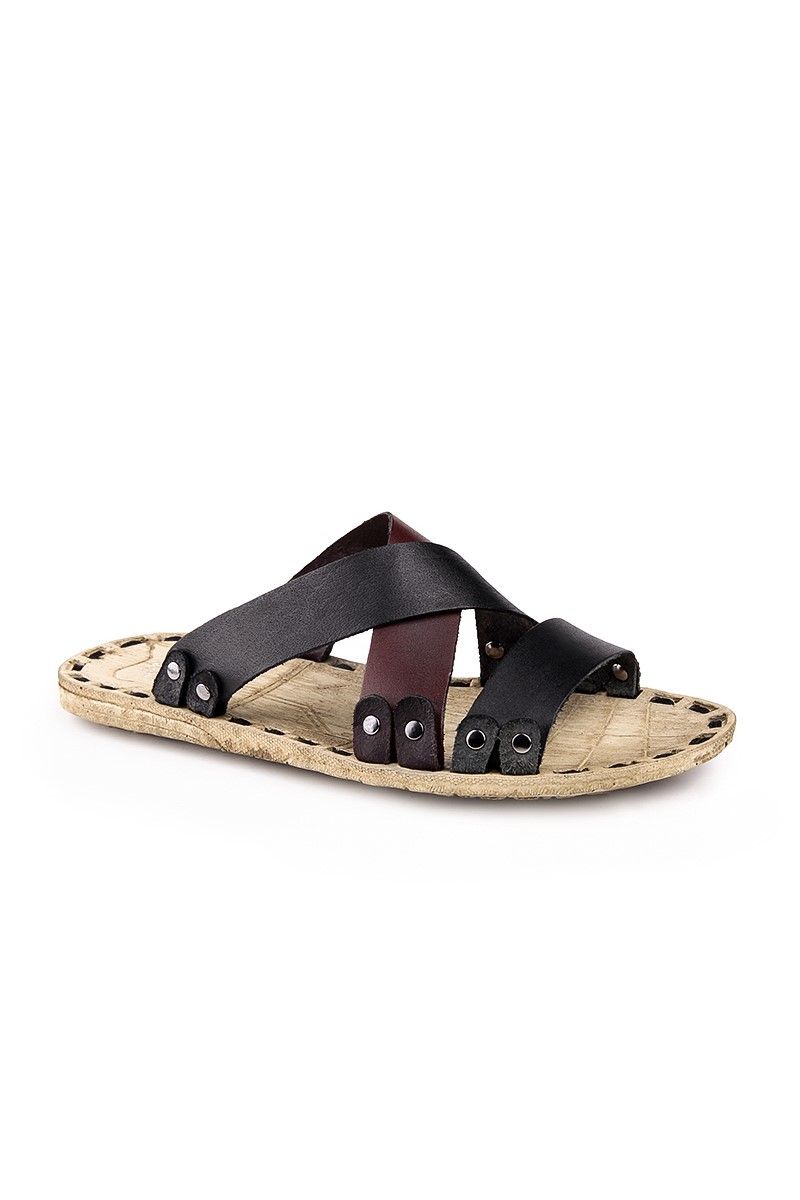 GPC Men's Leather Sandals - Burgundy, Black #81054476