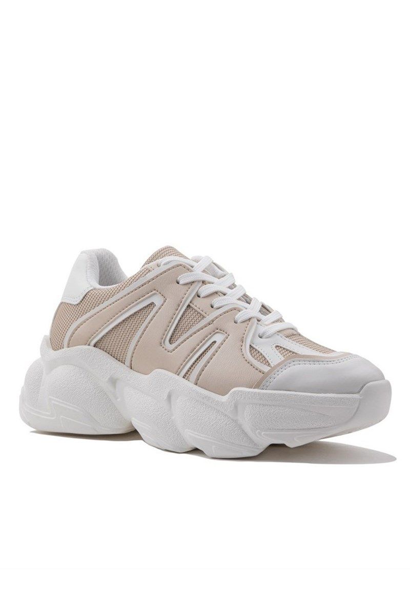 Women's sports shoes - Beige with White #324941