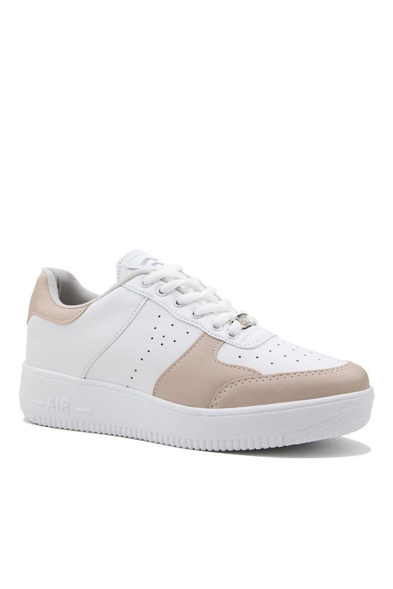 Women's sports shoes - White with Beige #324948