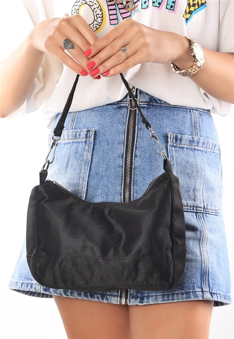 Women's Textile handbag - Black #367037