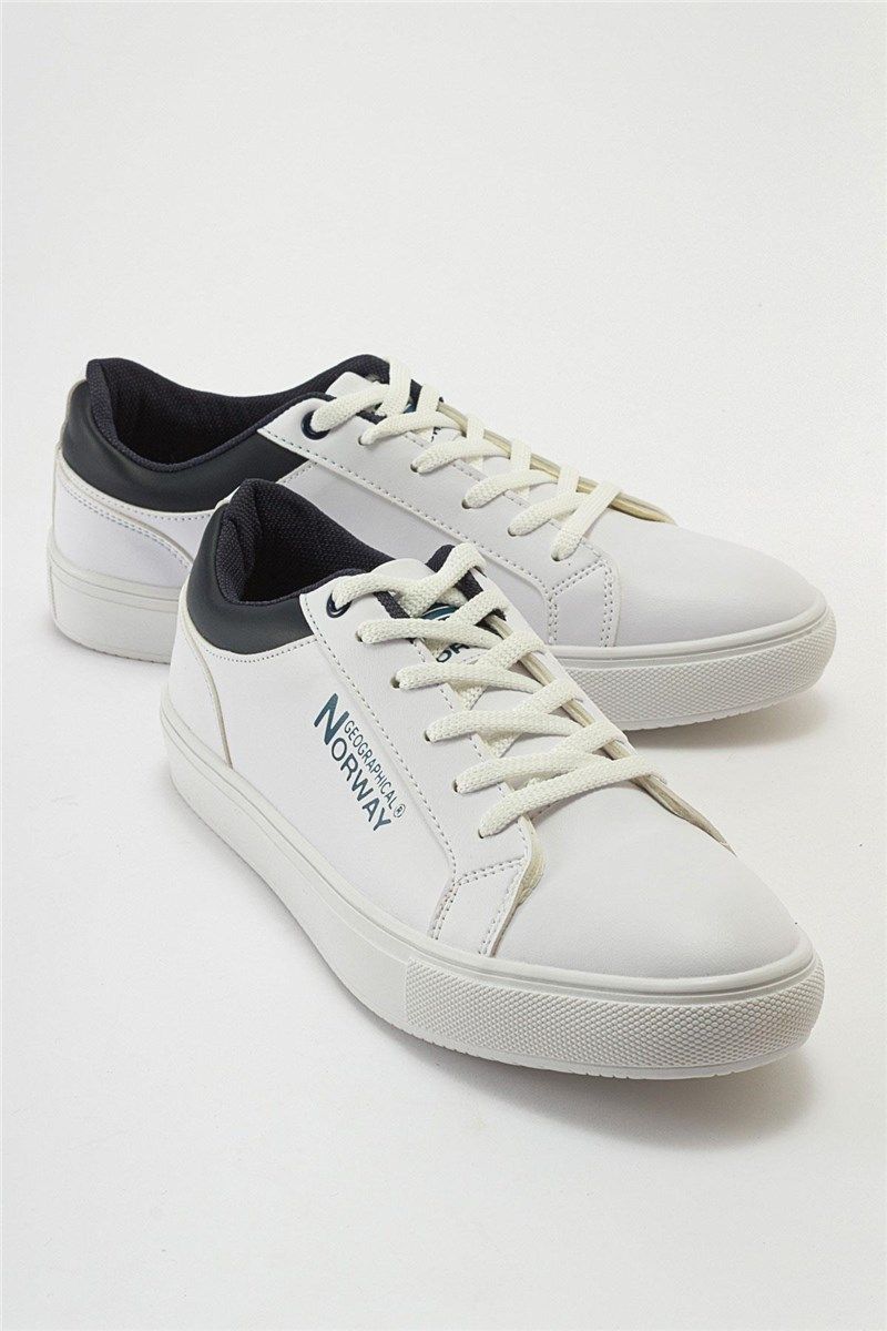 Men's Lace Up Sports Shoes - White #402252