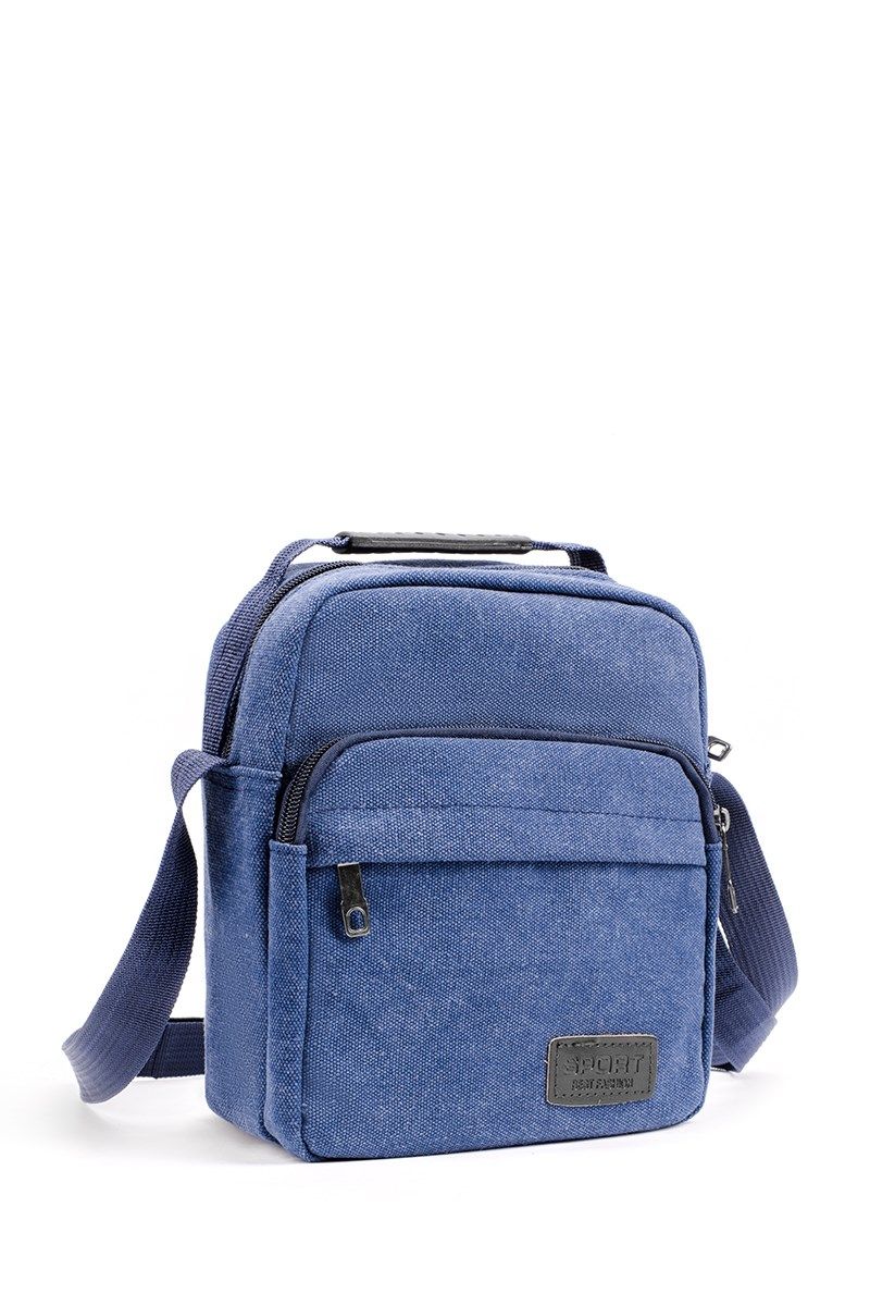 Мъжка чанта за носене през рамо - Тъмносиня 20230914003