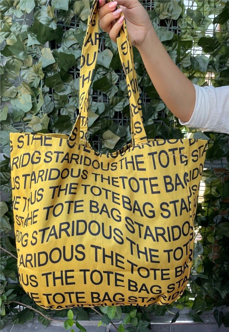 Textile handbag - Mustard color #407694