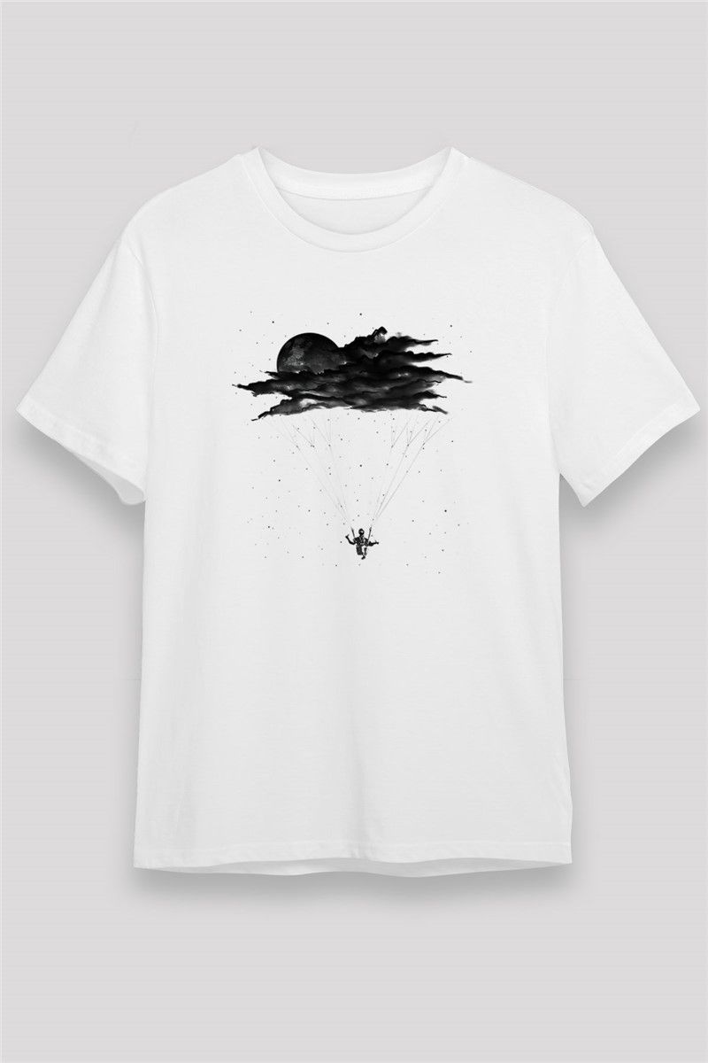 Unisex Print T-Shirt - White #377315