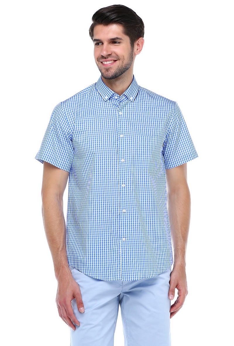 Men's Short Sleeve Shirt - Blue #269040