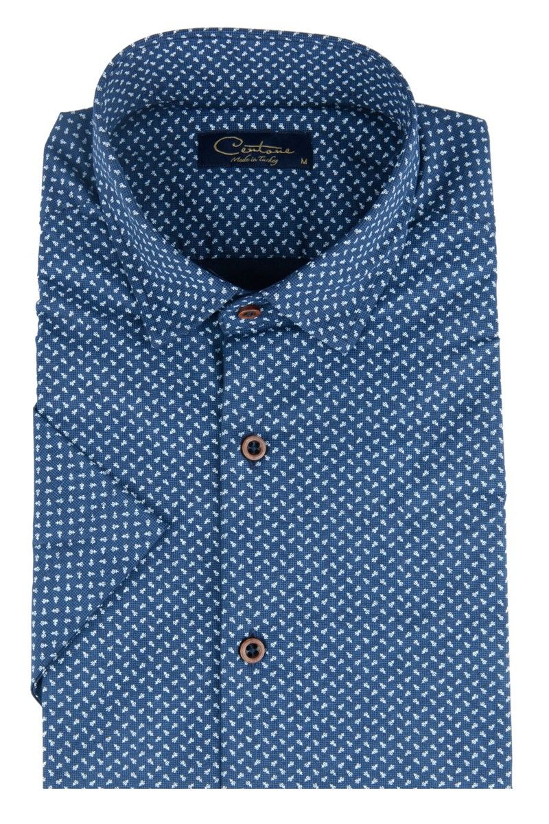 Men's Short Sleeve Shirt - Navy Blue #269046