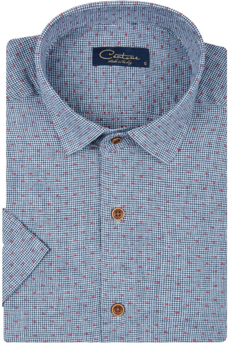 Men's Short Sleeve Shirt - Navy Blue #269053