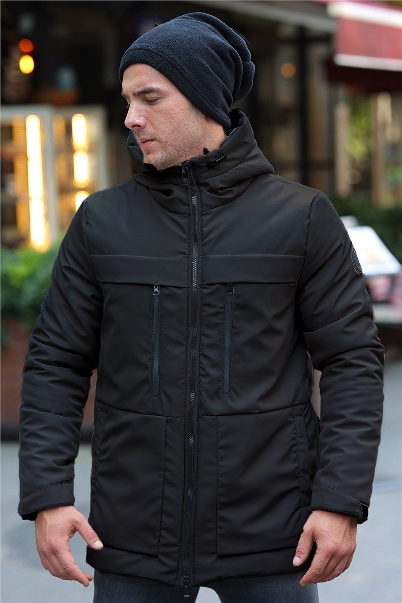 DPA-200 Men's Waterproof Hooded Jacket - Black #408266