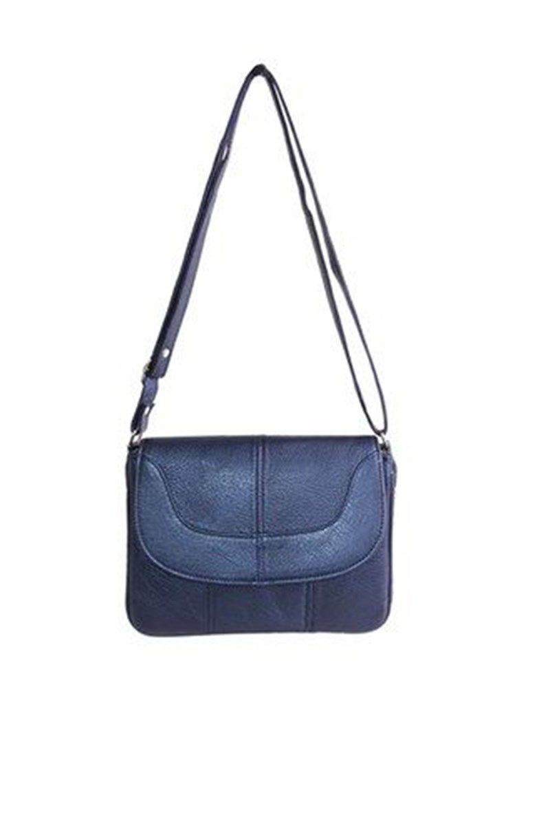 Women's bag made of genuine leather 2034L - Dark blue #321745