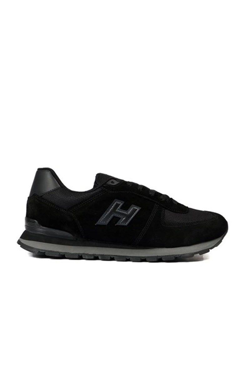 Hammer Jack Men's Genuine Leather Sports Shoes - Black #368181