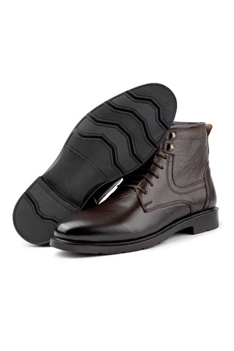 Ducavelli Men's Genuine Leather Casual Shoes - Dark Brown #363788