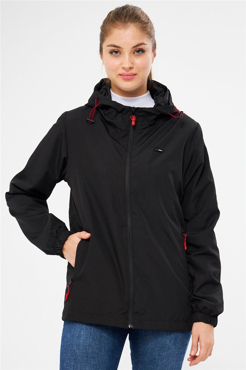 RCBY-10 Women's Hooded Raincoat - Black #412432